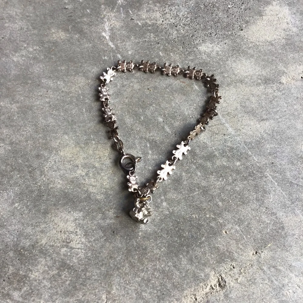 Girls Silver 925 Bear Design Link Bracelet - Picture 5 of 15